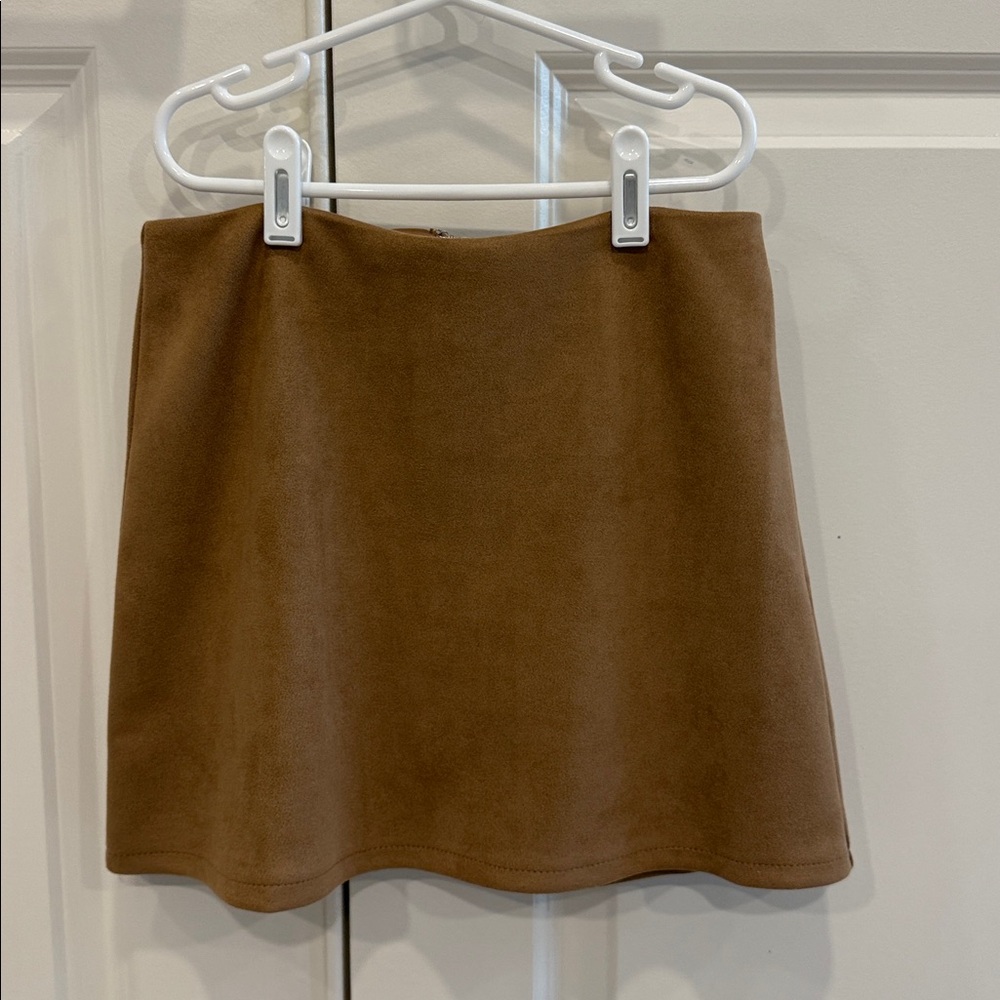 Sadie and Sage Brown Suede Mini Skirt